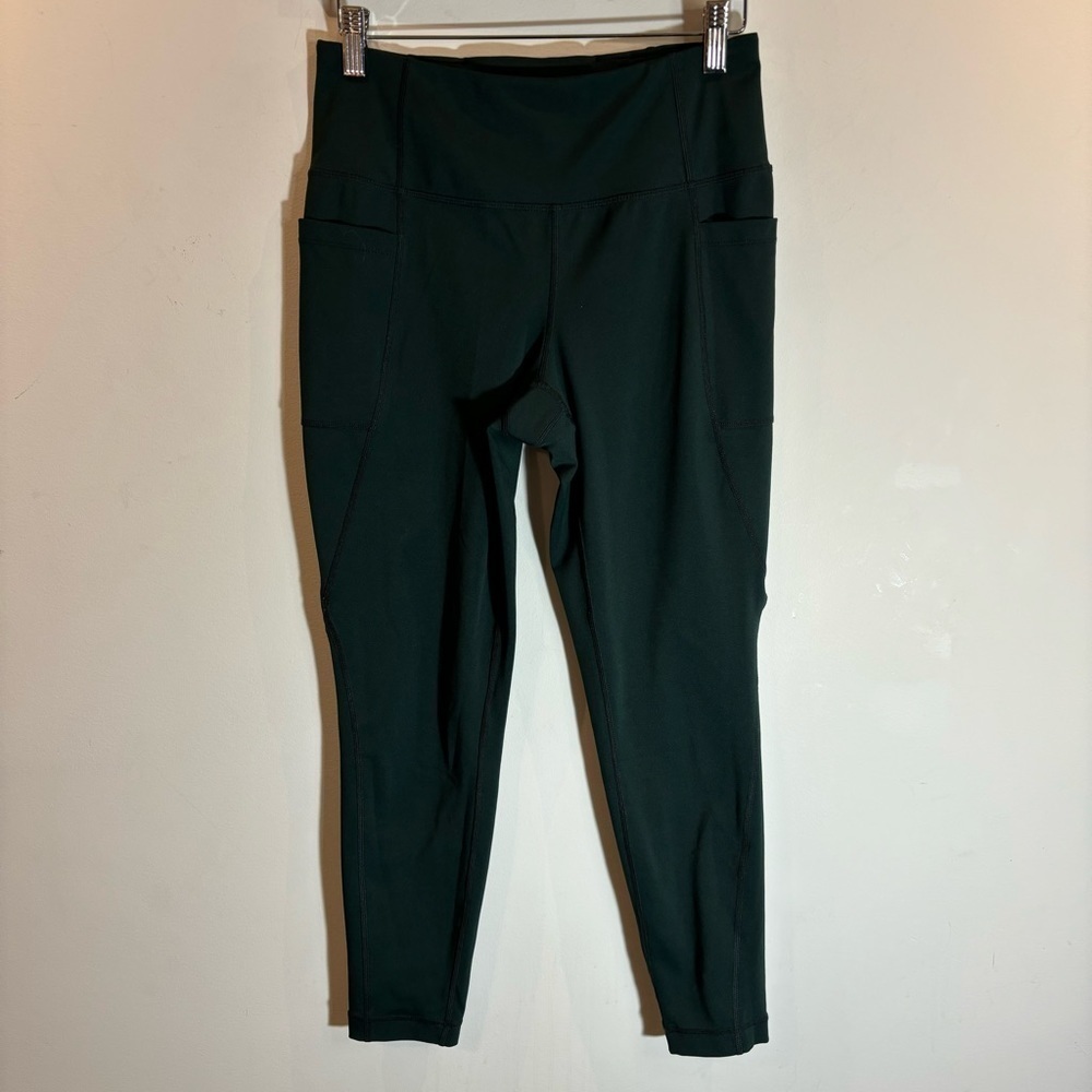LOLE Sz M Comfort Waist Side Pockets Card Pocket 7/8 Length Activewear Leggings